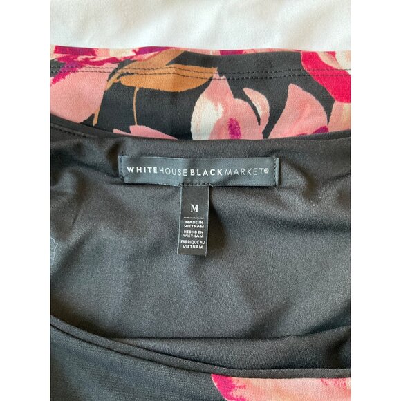 White House Black Market size Medium Sleeveless Floral Print Dress - Picture 5 of 6